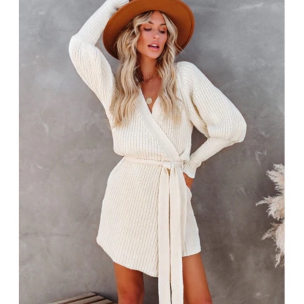 ****sold****Vici Sweater wrap dress